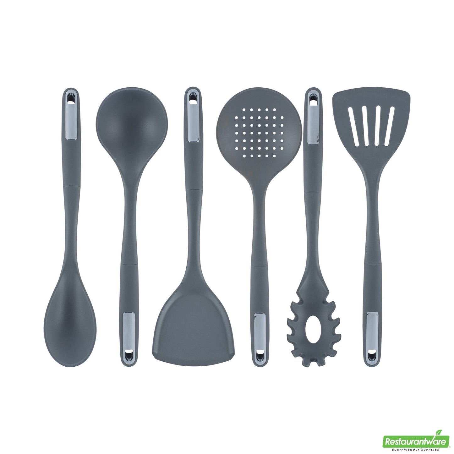 Wholesale Restaurantware Met Lux Dark Gray Silicone Cooking Utensil Set - 6-Piece- Bulk
