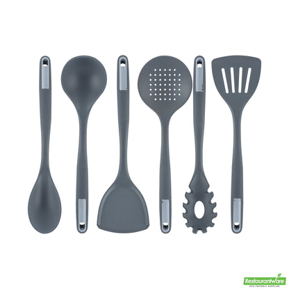 Wholesale Restaurantware Met Lux Dark Gray Silicone Cooking Utensil Set - 6-Piece- Bulk