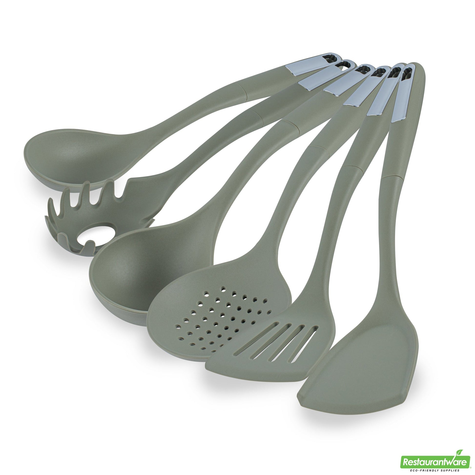 Wholesale Restaurantware Met Lux Green Silicone Cooking Utensil Set - 6-Piece- Bulk