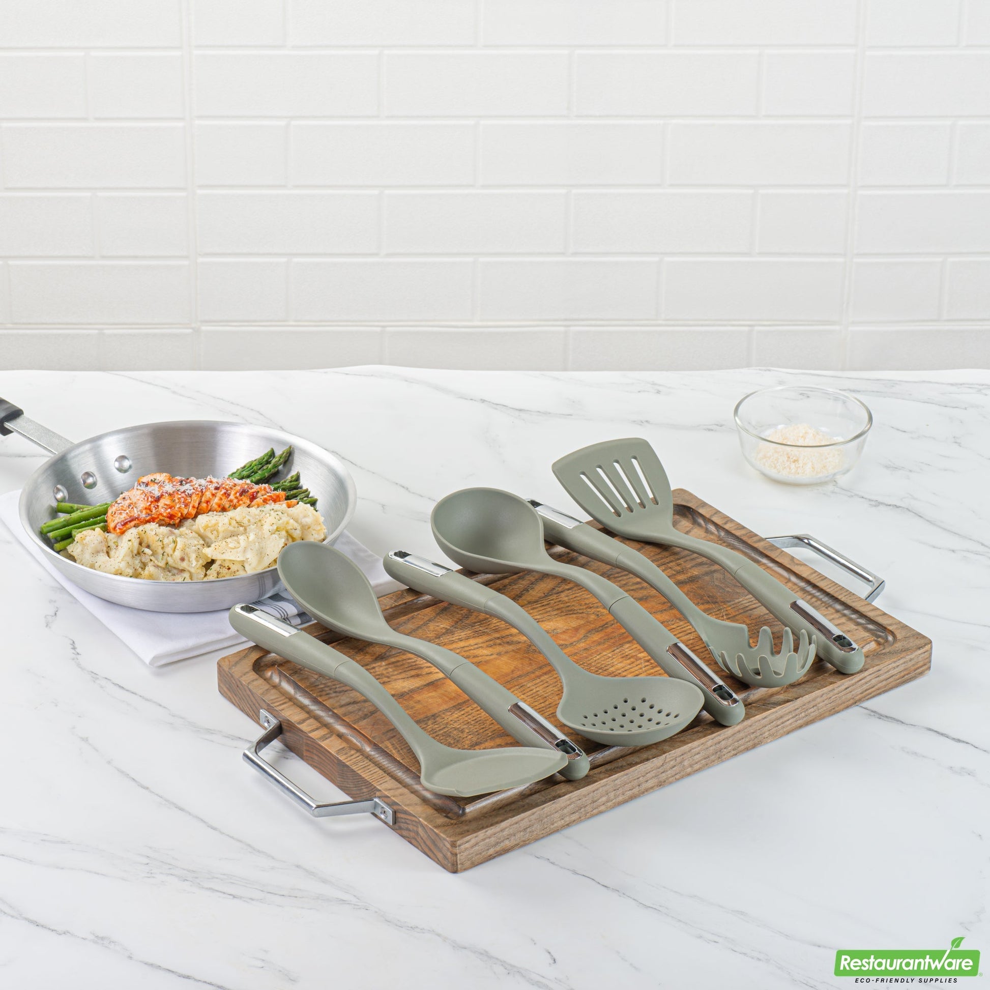 Wholesale Restaurantware Met Lux Green Silicone Cooking Utensil Set - 6-Piece- Bulk