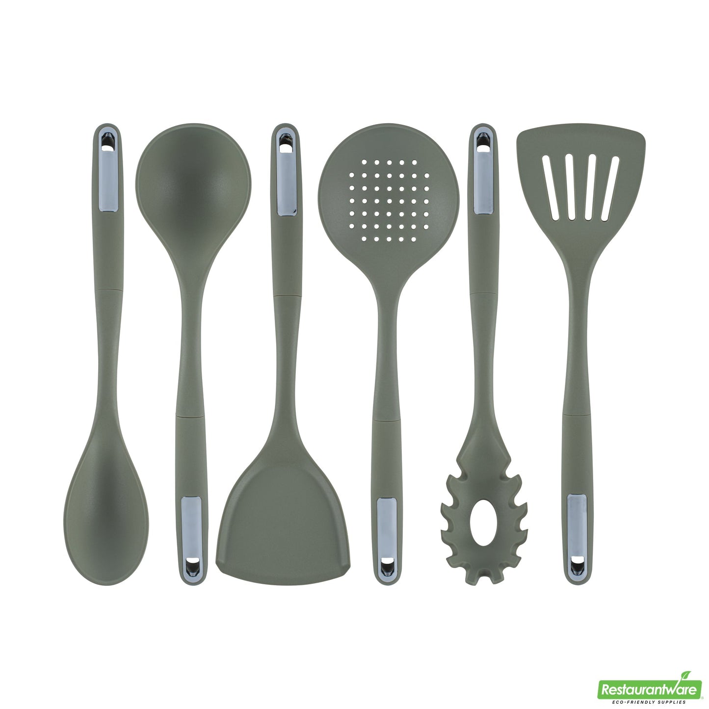 Wholesale Restaurantware Met Lux Green Silicone Cooking Utensil Set - 6-Piece- Bulk