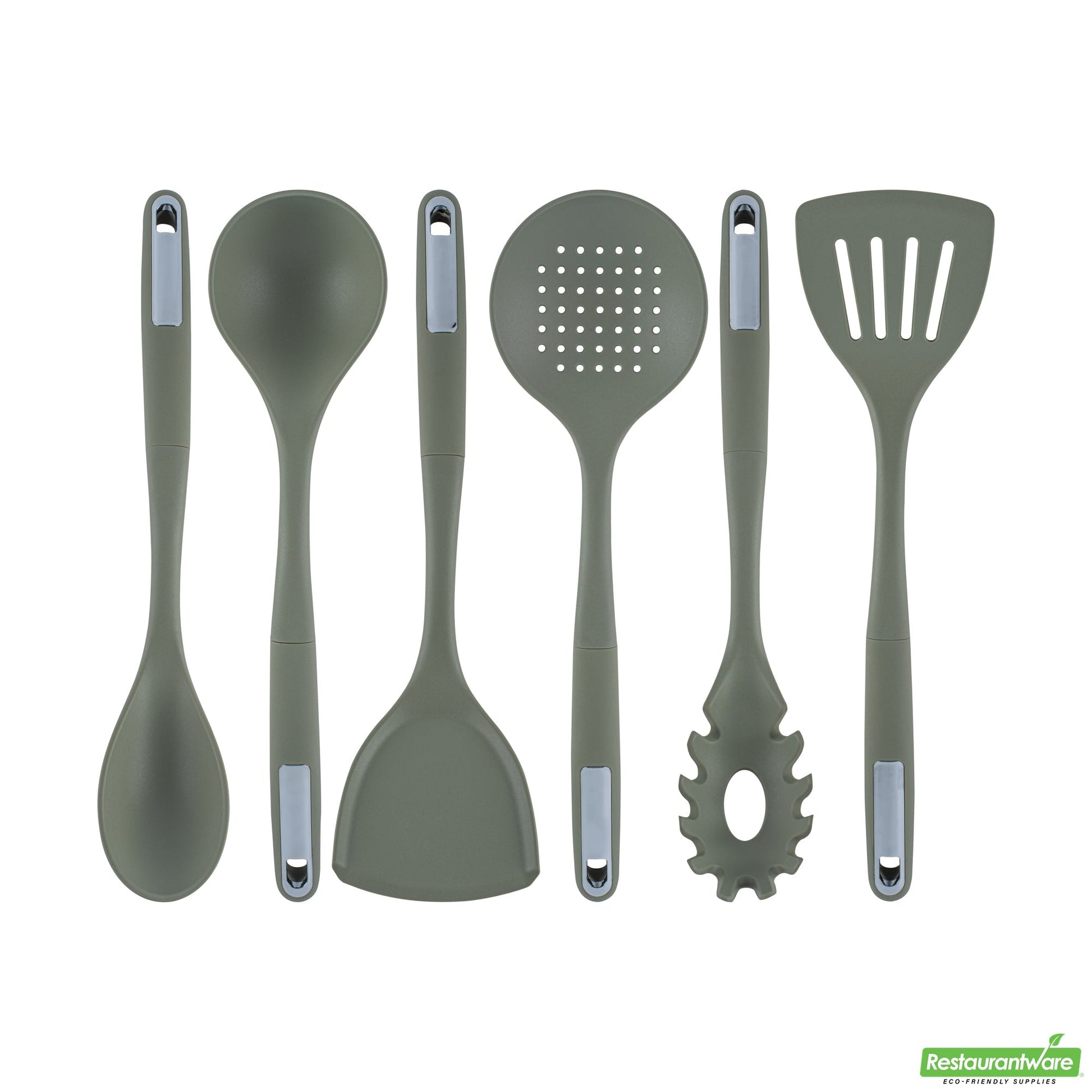 Wholesale Restaurantware Met Lux Green Silicone Cooking Utensil Set - 6-Piece- Bulk