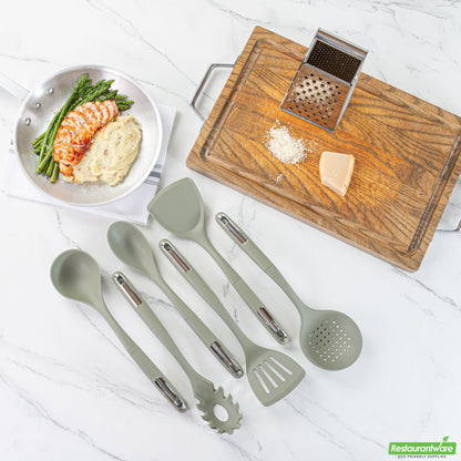 Wholesale Restaurantware Met Lux Green Silicone Cooking Utensil Set - 6-Piece- Bulk