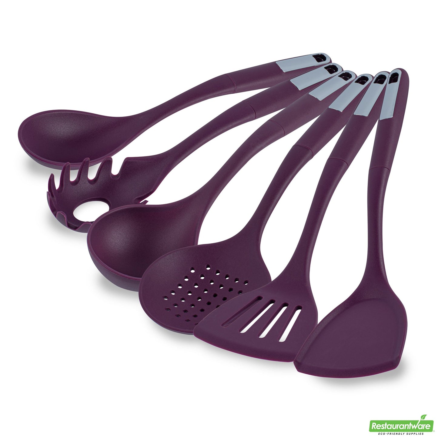 Wholesale Restaurantware Met Lux Purple Silicone Cooking Utensil Set - 6-Piece- Bulk