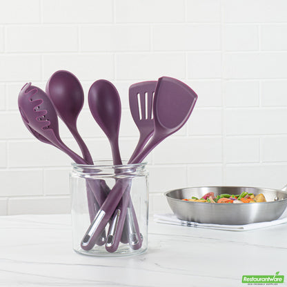 Wholesale Restaurantware Met Lux Purple Silicone Cooking Utensil Set - 6-Piece- Bulk