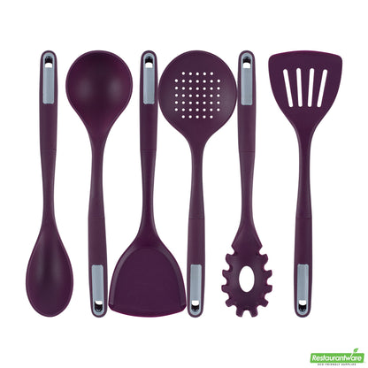 Wholesale Restaurantware Met Lux Purple Silicone Cooking Utensil Set - 6-Piece- Bulk