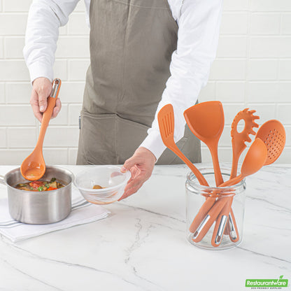 Wholesale Restaurantware Met Lux Orange Silicone Cooking Utensil Set - 6-Piece- Bulk