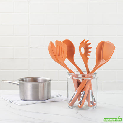 Wholesale Restaurantware Met Lux Orange Silicone Cooking Utensil Set - 6-Piece- Bulk