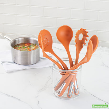 Wholesale Restaurantware Met Lux Orange Silicone Cooking Utensil Set - 6-Piece- Bulk