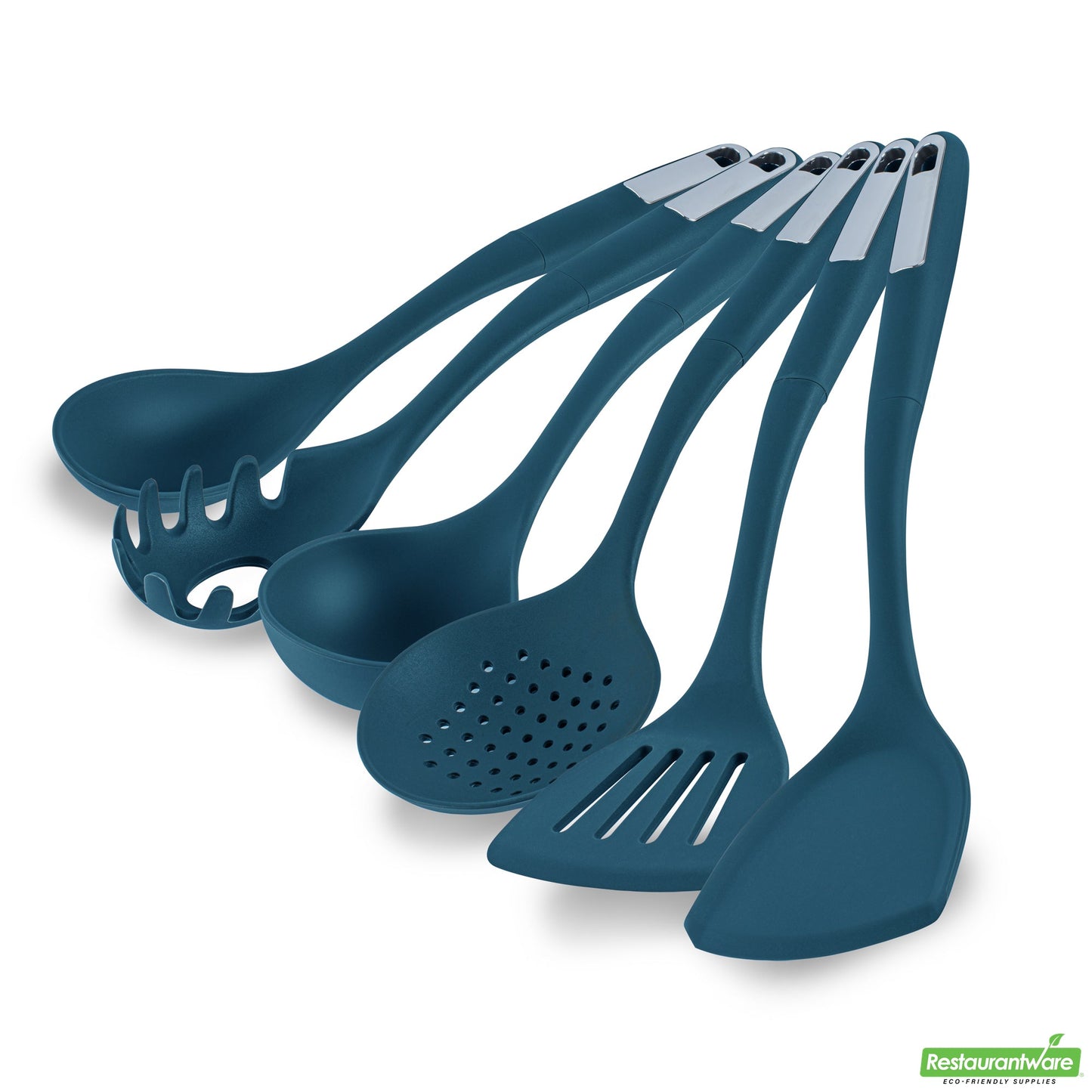 Wholesale Restaurantware Met Lux Teal Silicone Cooking Utensil Set - 6-Piece- Bulk