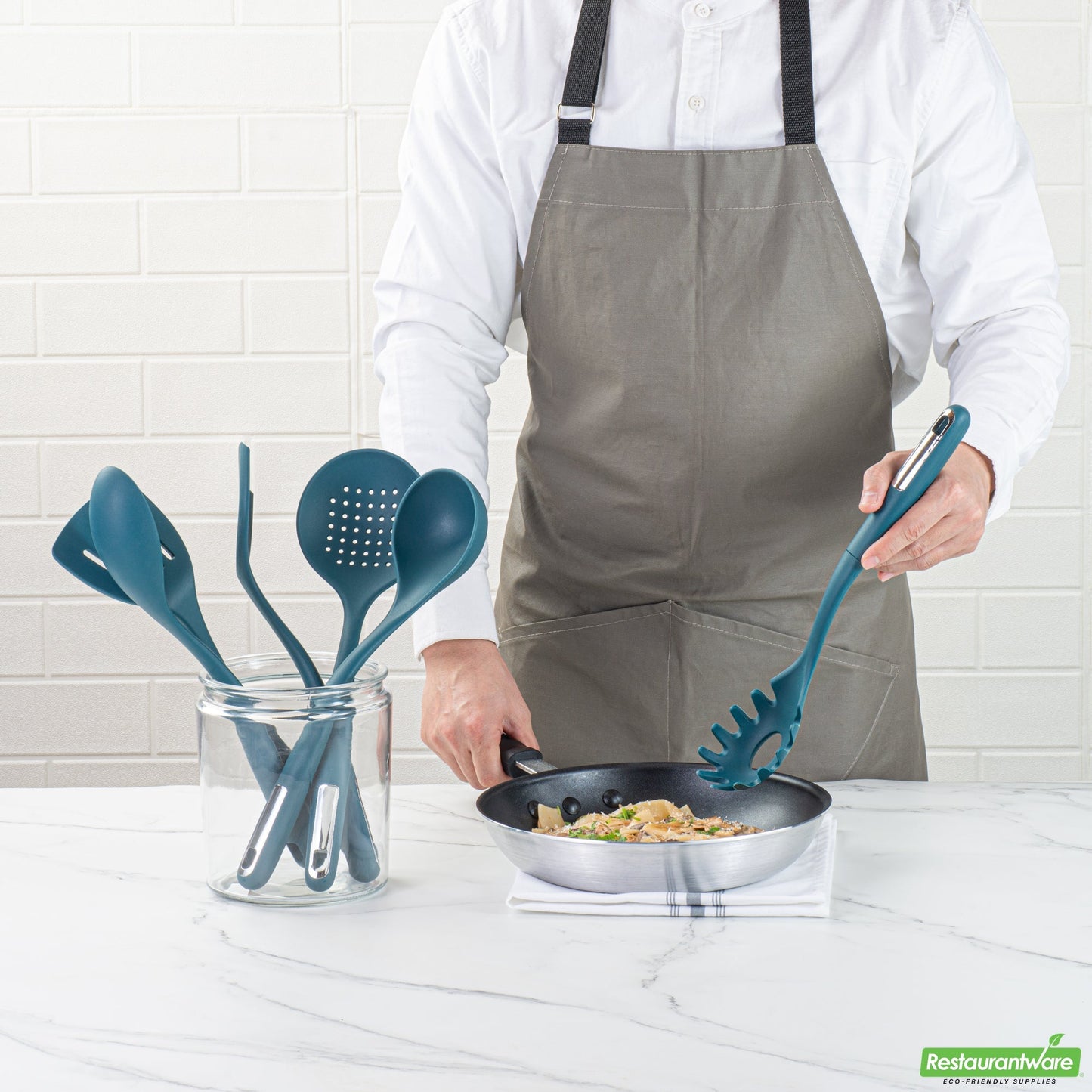 Wholesale Restaurantware Met Lux Teal Silicone Cooking Utensil Set - 6-Piece- Bulk