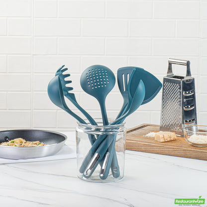 Wholesale Restaurantware Met Lux Teal Silicone Cooking Utensil Set - 6-Piece- Bulk