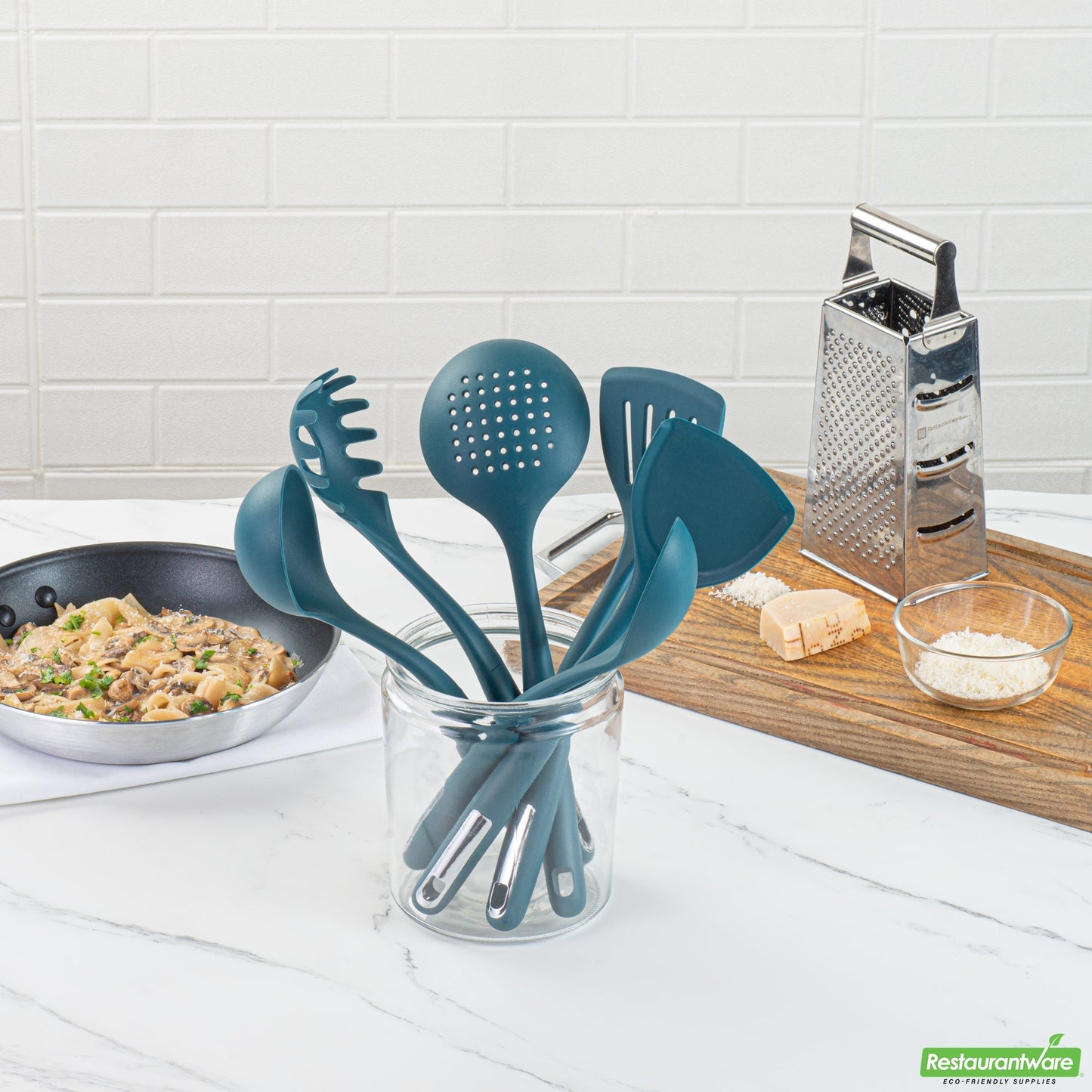 Wholesale Restaurantware Met Lux Teal Silicone Cooking Utensil Set - 6-Piece- Bulk