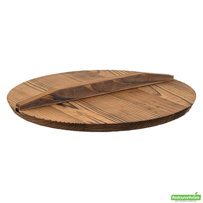 Wholesale Restaurantware 12" Handmade Lightweight Wood Wok Lid - 12.2" X 12.2" X 2.2"- Bulk