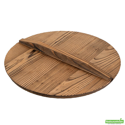 Wholesale Restaurantware 12" Handmade Lightweight Wood Wok Lid - 12.2" X 12.2" X 2.2"- Bulk
