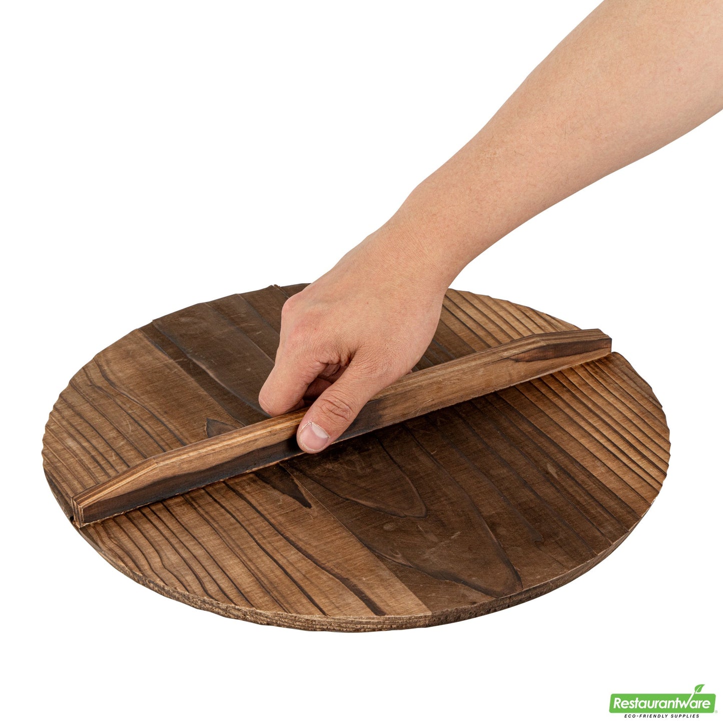 Wholesale Restaurantware 14" Handmade Lightweight Wood Wok Lid - 14.2" X 14.2" X 2.2"- Bulk