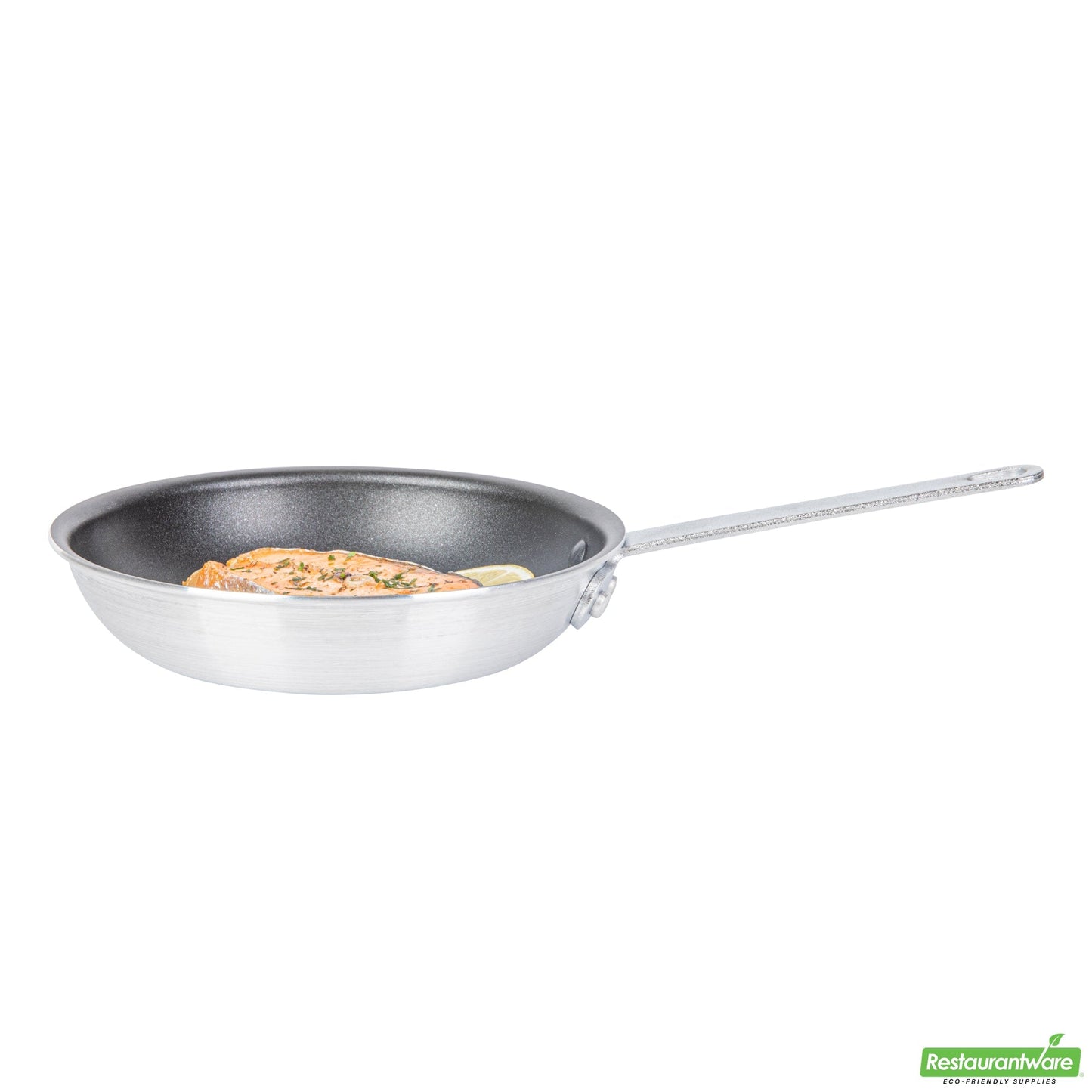 Wholesale Restaurantware Aluminum 8" Fry Pan - Non-Stick - 14.6" X 8.4" X 3"- Bulk