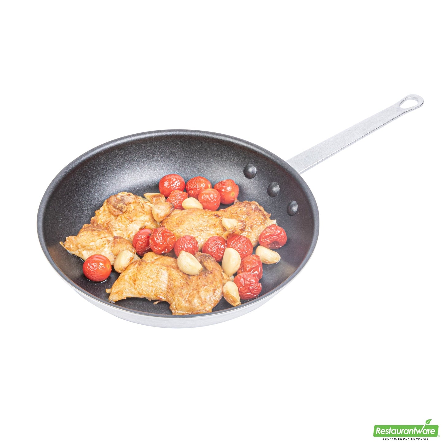 Wholesale Restaurantware Aluminum 10" Fry Pan - Non-Stick - 17.7" X 10.2" X 2.7"- Bulk