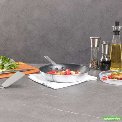 Wholesale Restaurantware Aluminum 10" Fry Pan - Non-Stick - 17.7" X 10.2" X 2.7"- Bulk