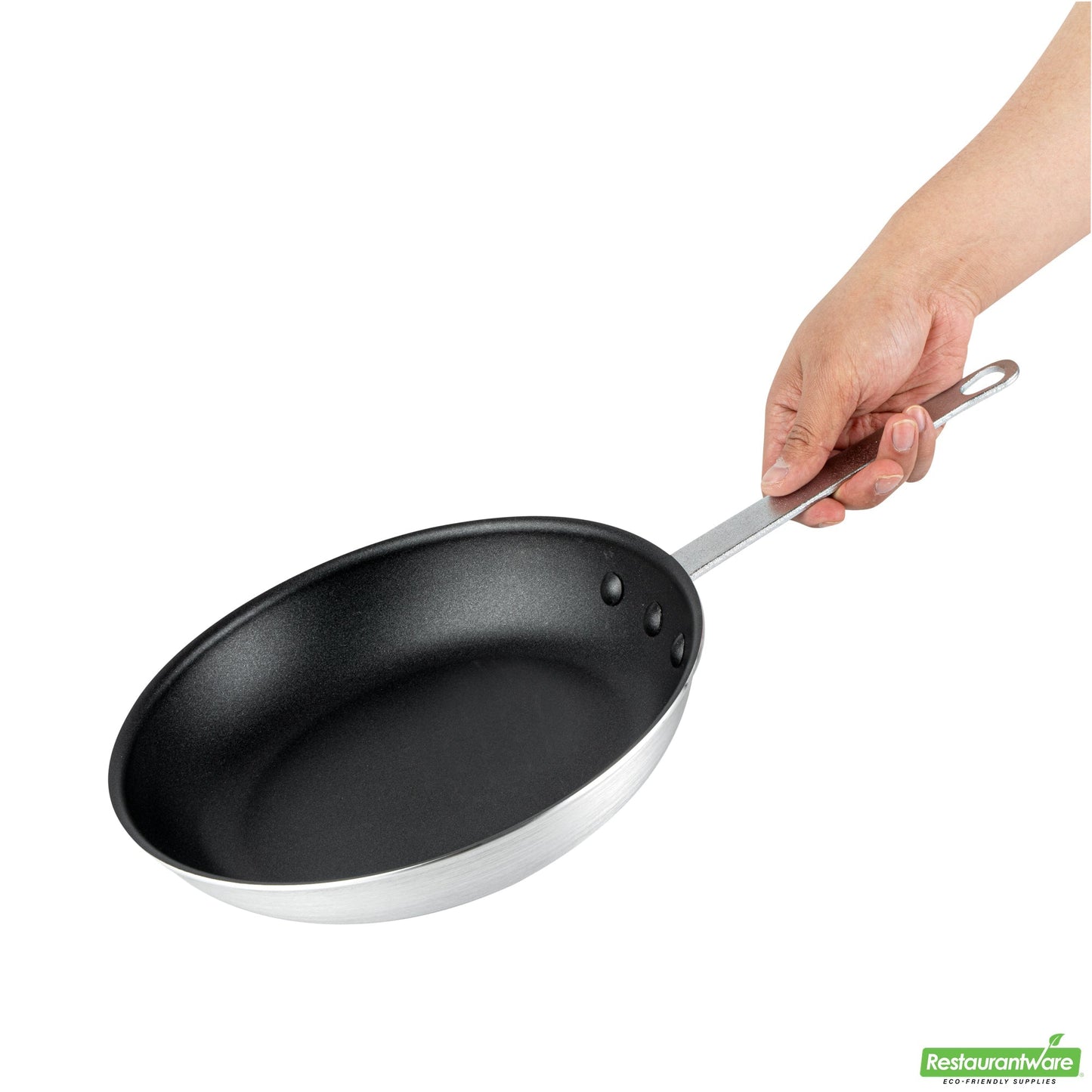 Wholesale Restaurantware Aluminum 10" Fry Pan - Non-Stick - 17.7" X 10.2" X 2.7"- Bulk