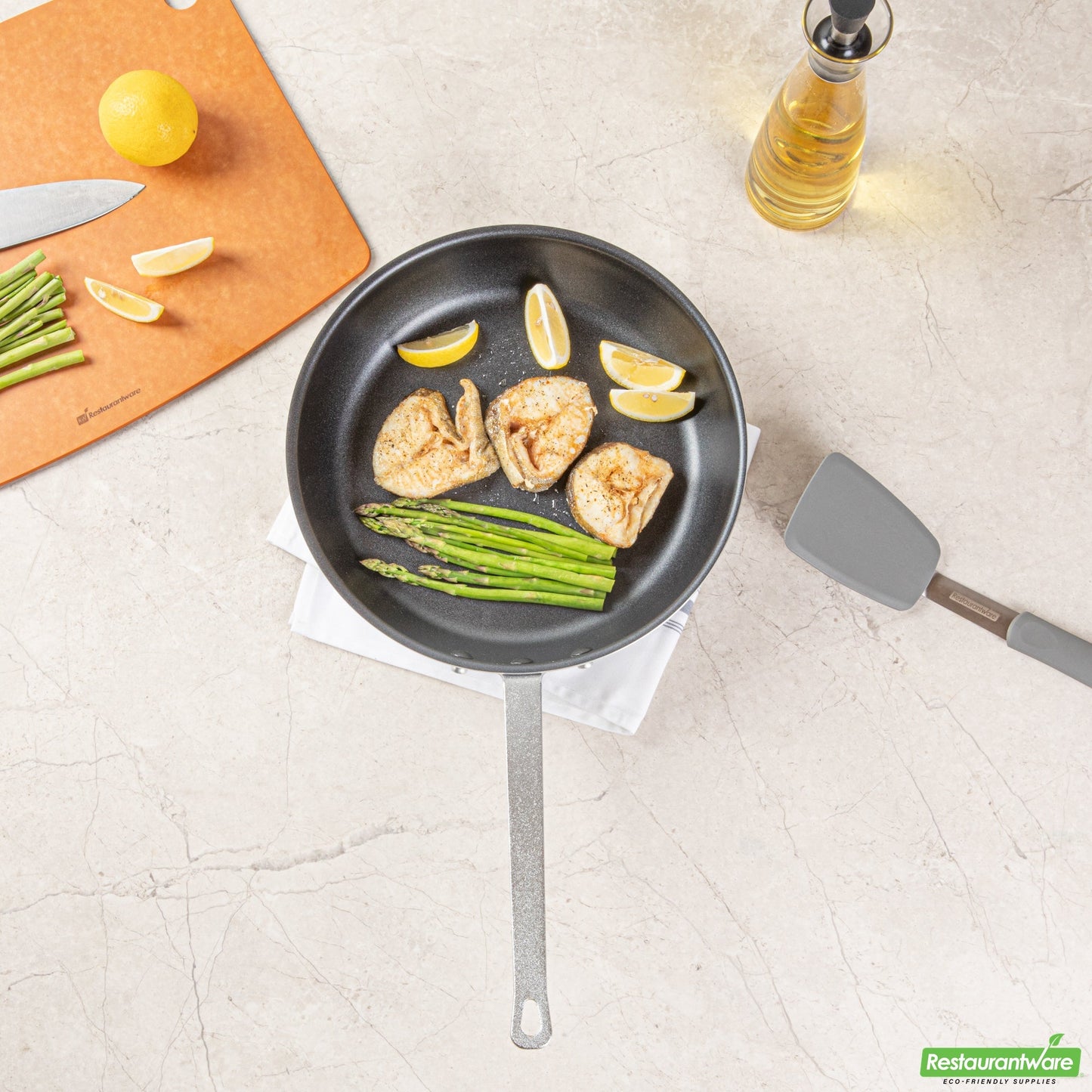 Wholesale Restaurantware Aluminum 12 Fry Pan - Non-Stick- Bulk