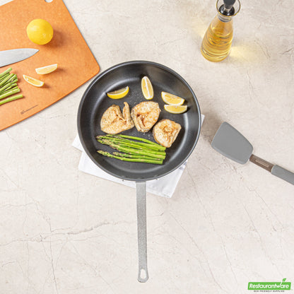 Wholesale Restaurantware Aluminum 12" Fry Pan - Non-Stick - 22.2" X 11.8" X 3.9"- Bulk