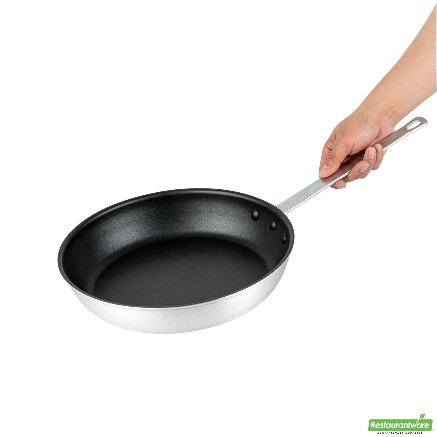 Wholesale Restaurantware Aluminum 12" Fry Pan - Non-Stick - 22.2" X 11.8" X 3.9"- Bulk