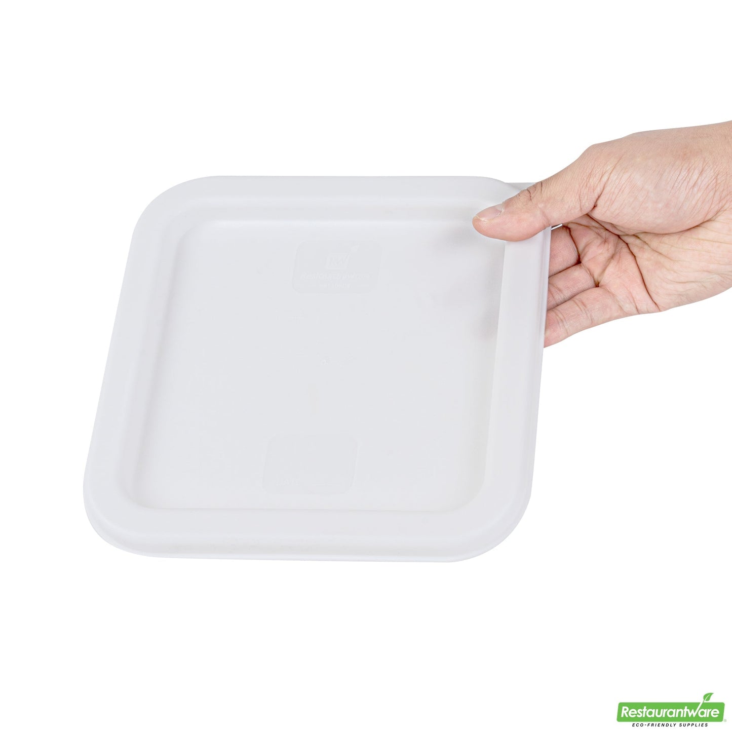 Wholesale Restaurantware Met Lux Square White Plastic Food Storage Container Lid - Fits 2 and 4 Qt- Bulk