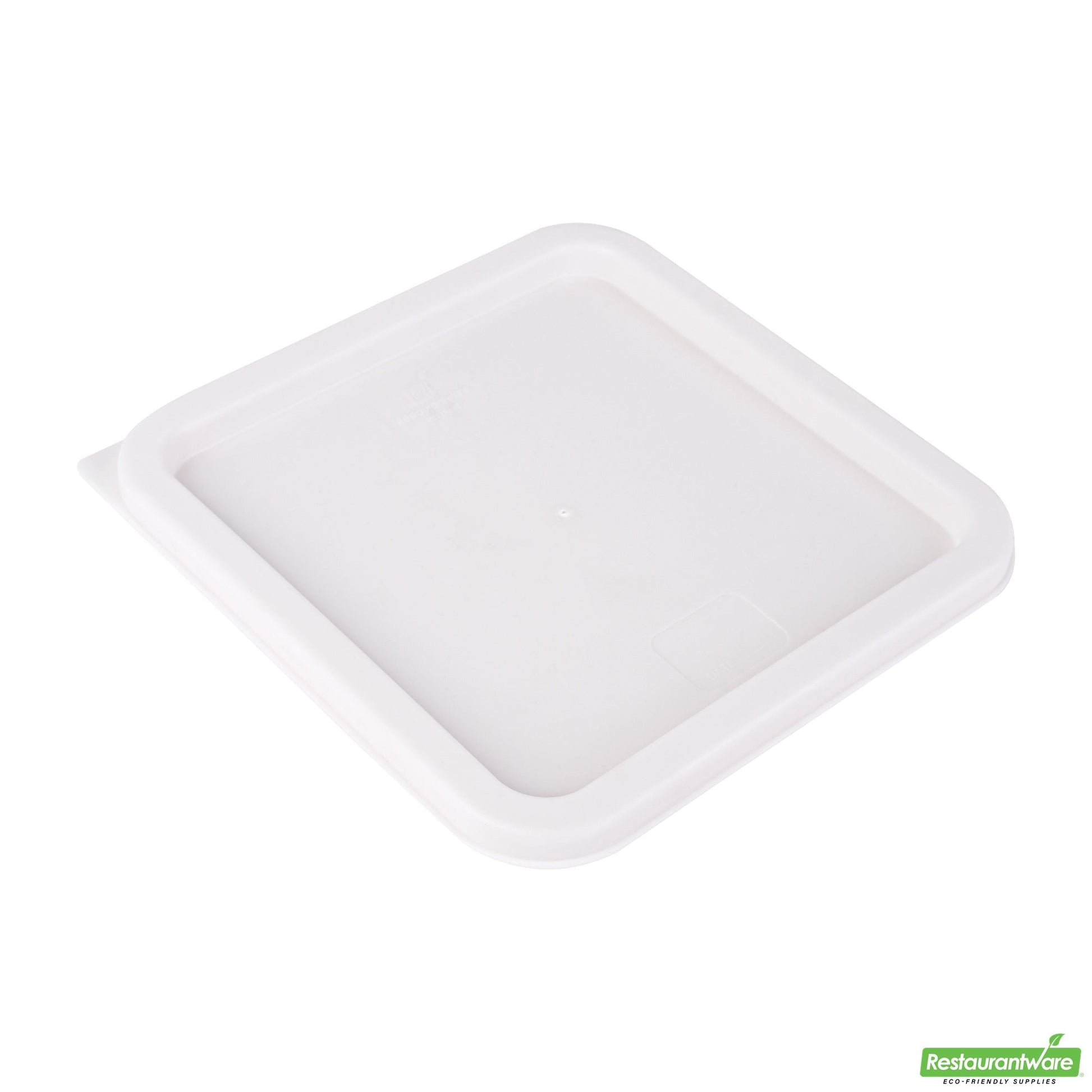 Wholesale Restaurantware Met Lux Square White Plastic Food Storage Container Lid - Fits 6 and 8 Qt- Bulk