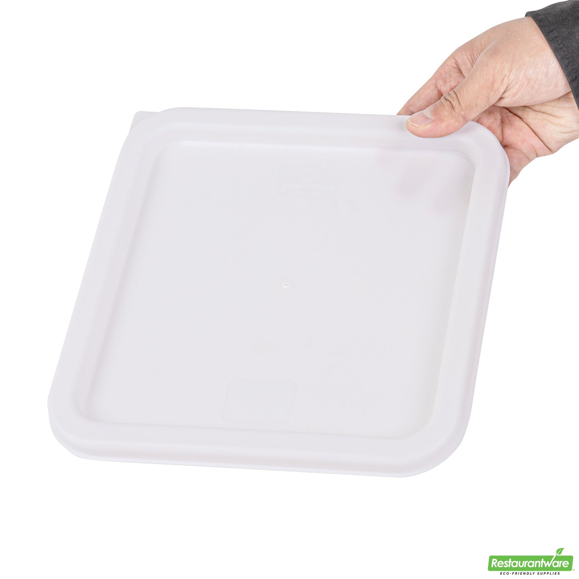 Wholesale Restaurantware Met Lux Square White Plastic Food Storage Container Lid - Fits 6 and 8 Qt- Bulk