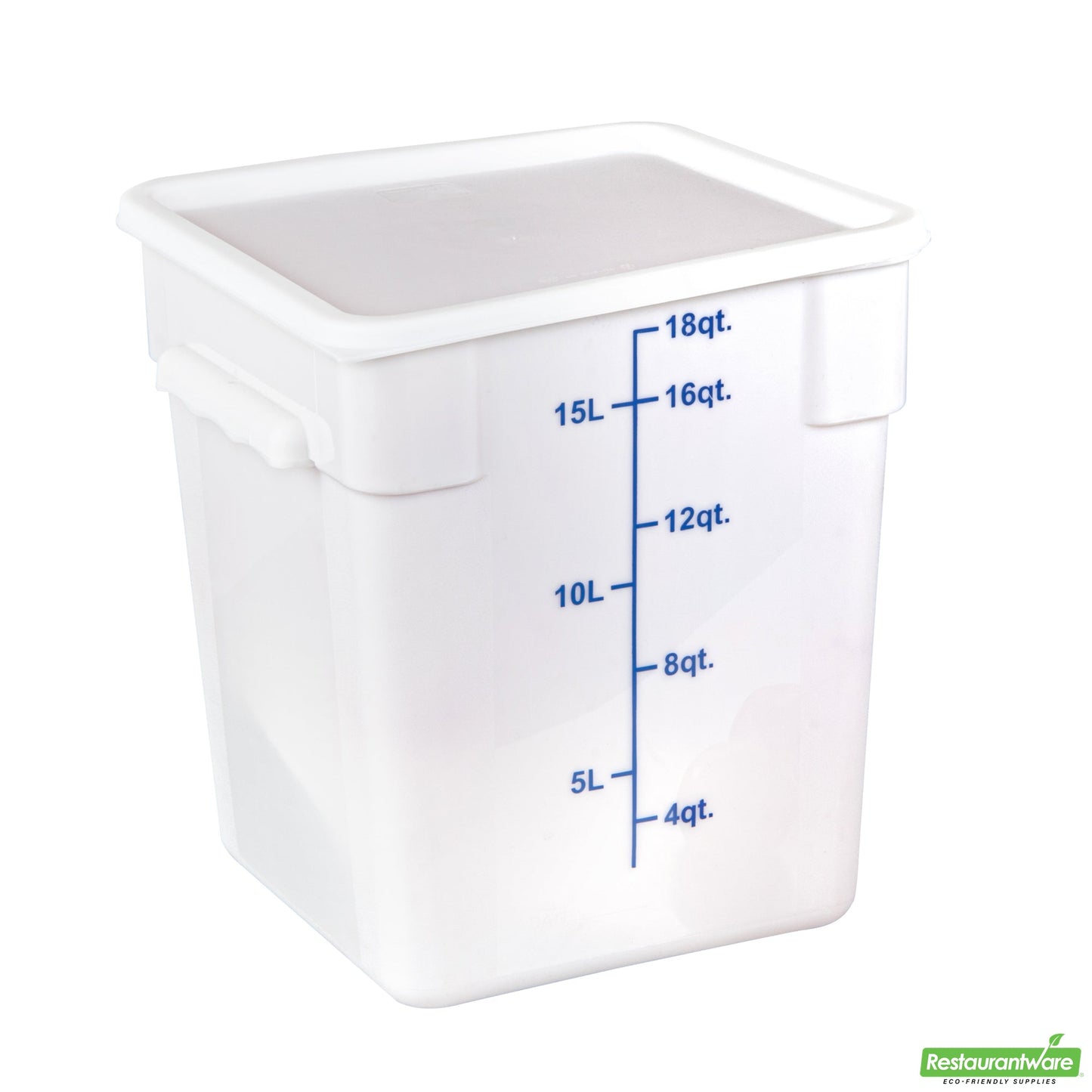 Wholesale Restaurantware Met Lux Square White Plastic Food Storage Container Lid - Fits 12, 18 and 22 Qt- Bulk