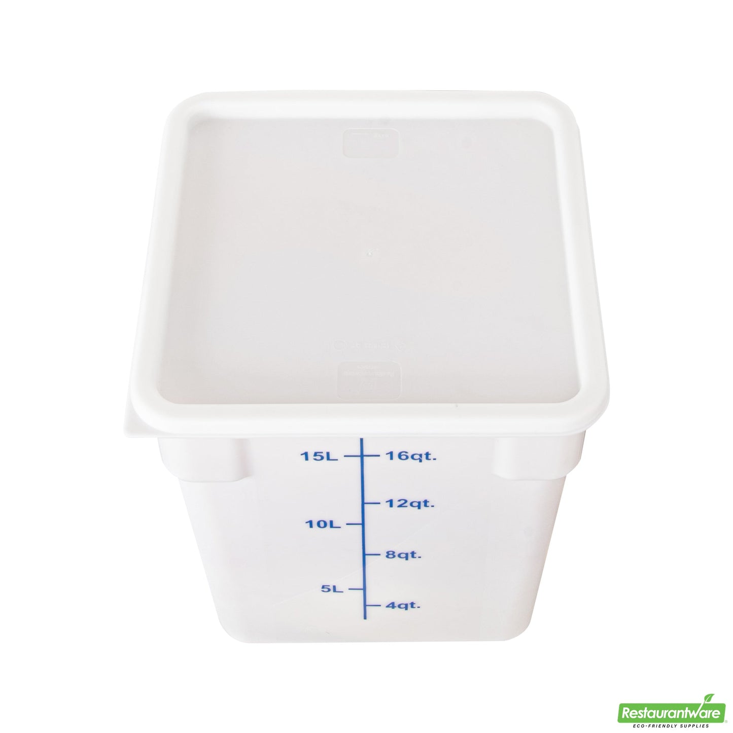 Wholesale Restaurantware Met Lux Square White Plastic Food Storage Container Lid - Fits 12, 18 and 22 Qt- Bulk
