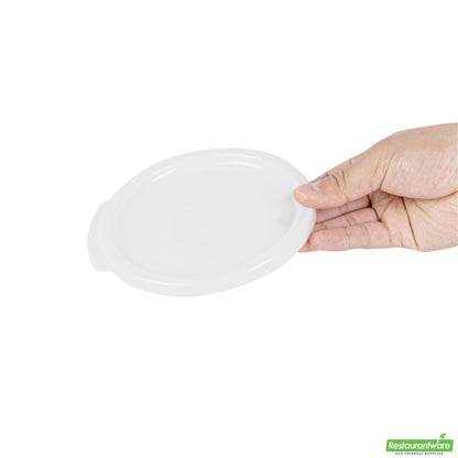 Wholesale Restaurantware Met Lux Round White Plastic Food Storage Container Lid - Fits 1 Qt- Bulk