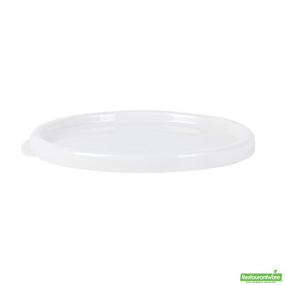 Wholesale Restaurantware Met Lux Round White Plastic Food Storage Container Lid - Fits 2 and 4 Qt- Bulk