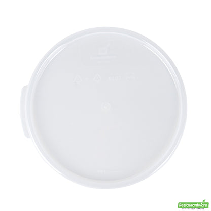Wholesale Restaurantware Met Lux Round Translucent Plastic Food Storage Container Lid - Fits 6 and 8 Qt- Bulk
