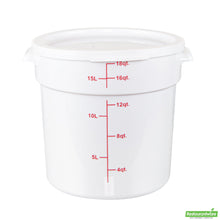 Wholesale Restaurantware Met Lux Round White Plastic Food Storage Container Lid - Fits 12, 18 and 22 Qt- Bulk