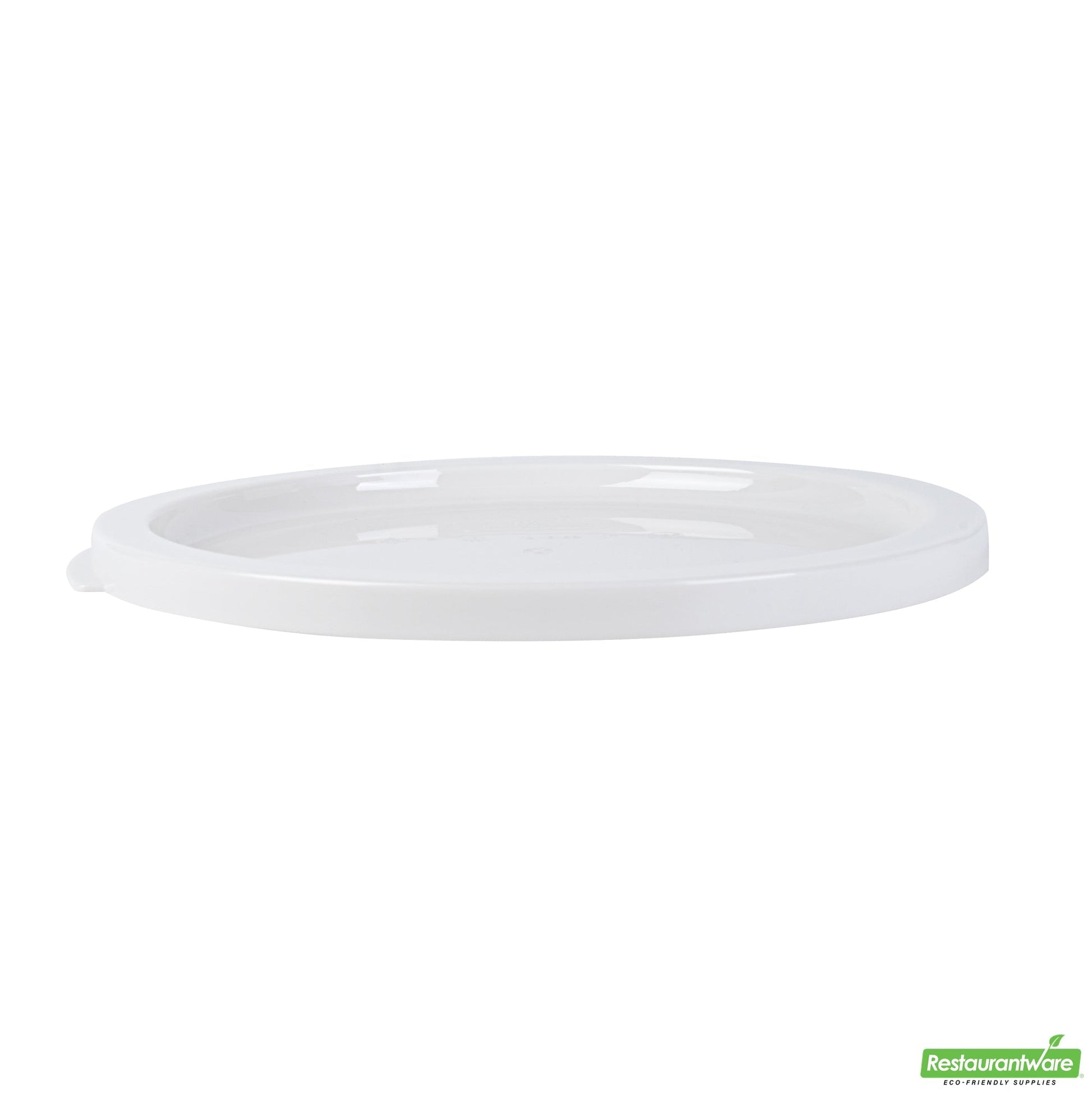 Wholesale Restaurantware Met Lux Round White Plastic Food Storage Container Lid - Fits 12, 18 and 22 Qt- Bulk