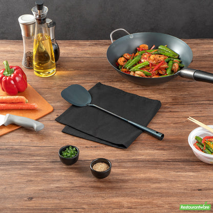 Wholesale Restaurantware Blue Carbon Steel Wok Spatula - Pre-Seasoned- Bulk