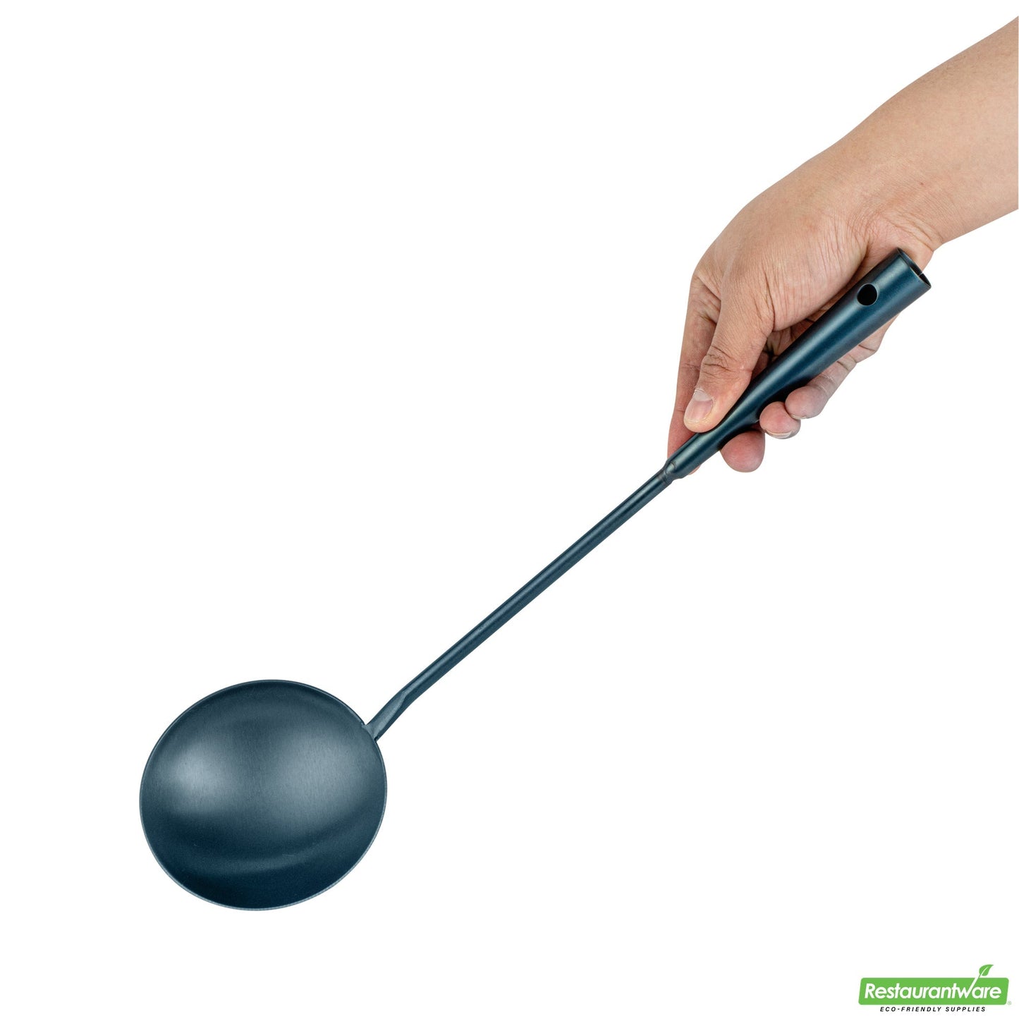Wholesale Restaurantware Blue Carbon Steel Wok Ladle - Pre-Seasoned- Bulk