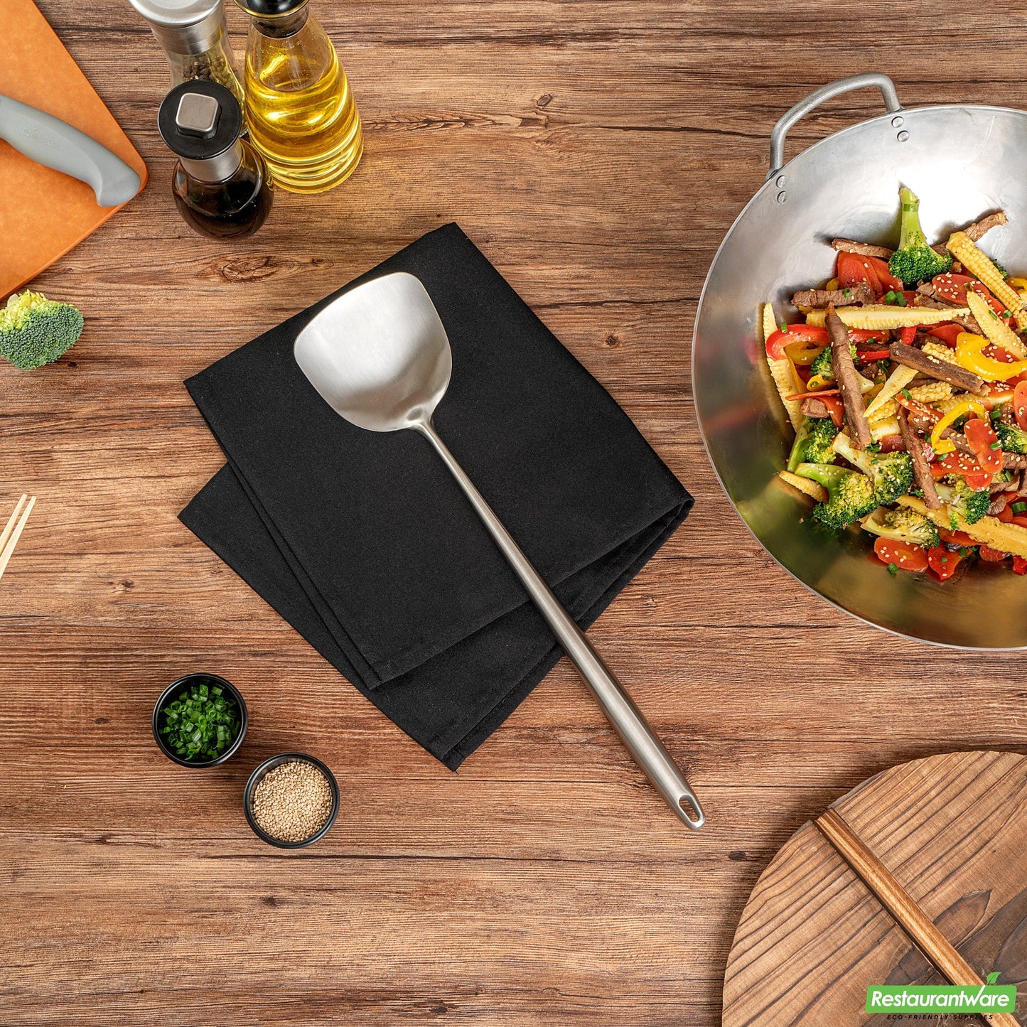 Wholesale Restaurantware Stainless Steel Wok Spatula- Bulk