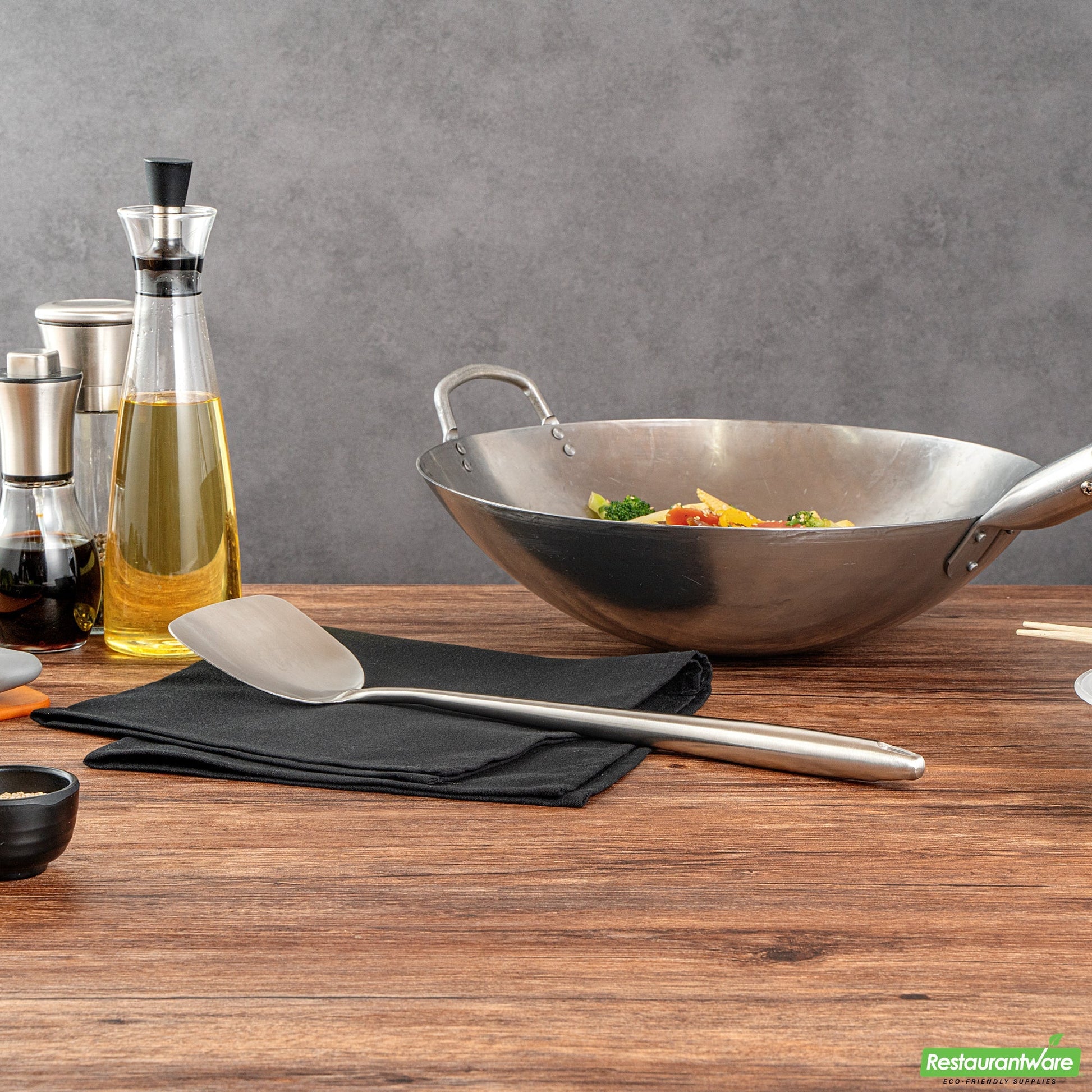 Wholesale Restaurantware Stainless Steel Wok Spatula- Bulk