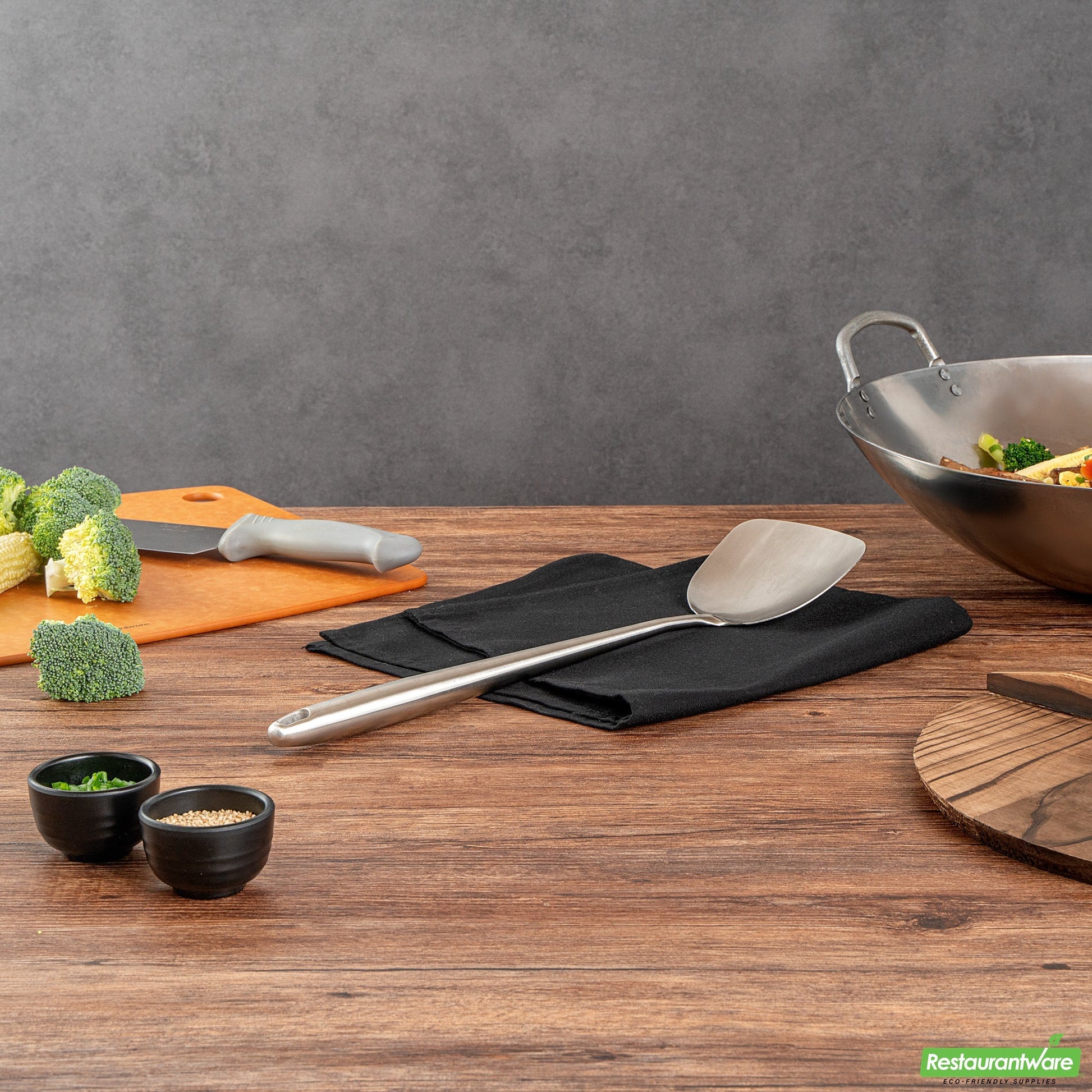 Wholesale Restaurantware Stainless Steel Wok Spatula- Bulk