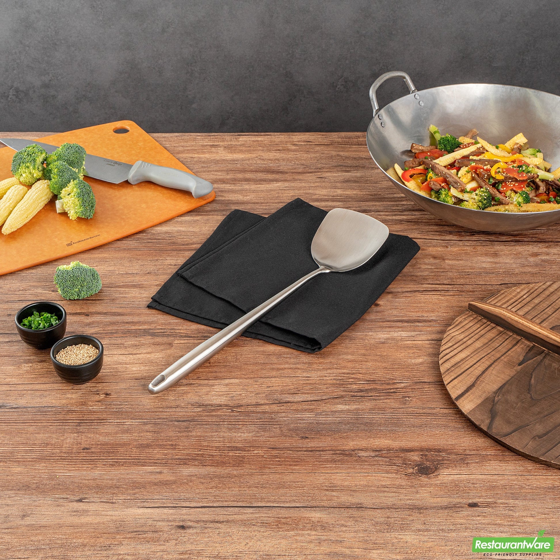 Wholesale Restaurantware Stainless Steel Wok Spatula- Bulk