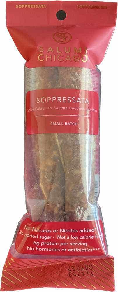 Wholesale Salumi Chicago Uncured Soppressata Salami Chub 5.3 Oz- Bulk