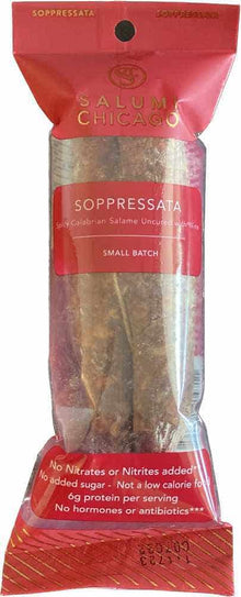 Wholesale Salumi Chicago Uncured Soppressata Salami Chub 5.3 Oz- Bulk