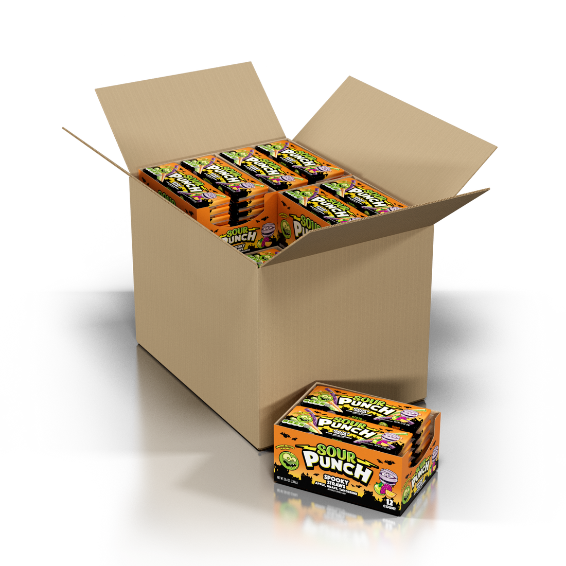 Wholesale Sour Punch Spooky Straws 3.2Oz Trays- Bulk