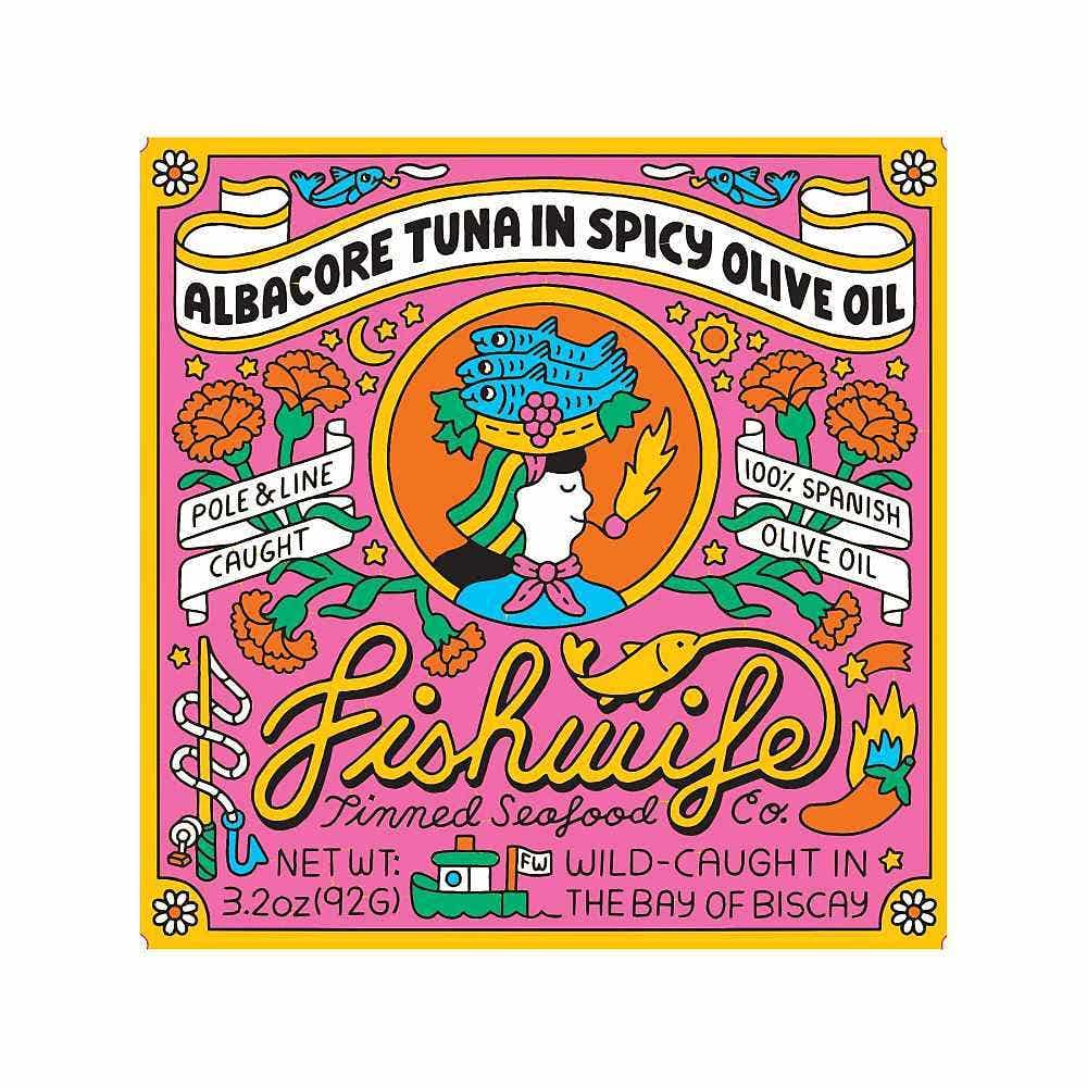 Wholesale Fishwife Tinned Seafood Co Albacore Tuna In Spicy Olive Oil 3.2 Oz- Bulk