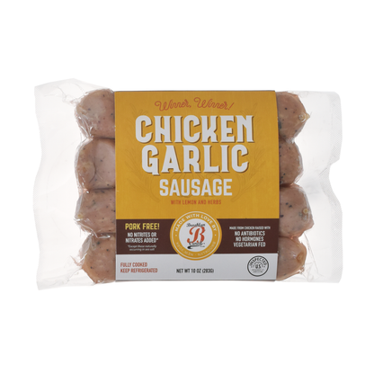 Wholesale Bc Chicken Garlic Sausage-8ct Case Bulk