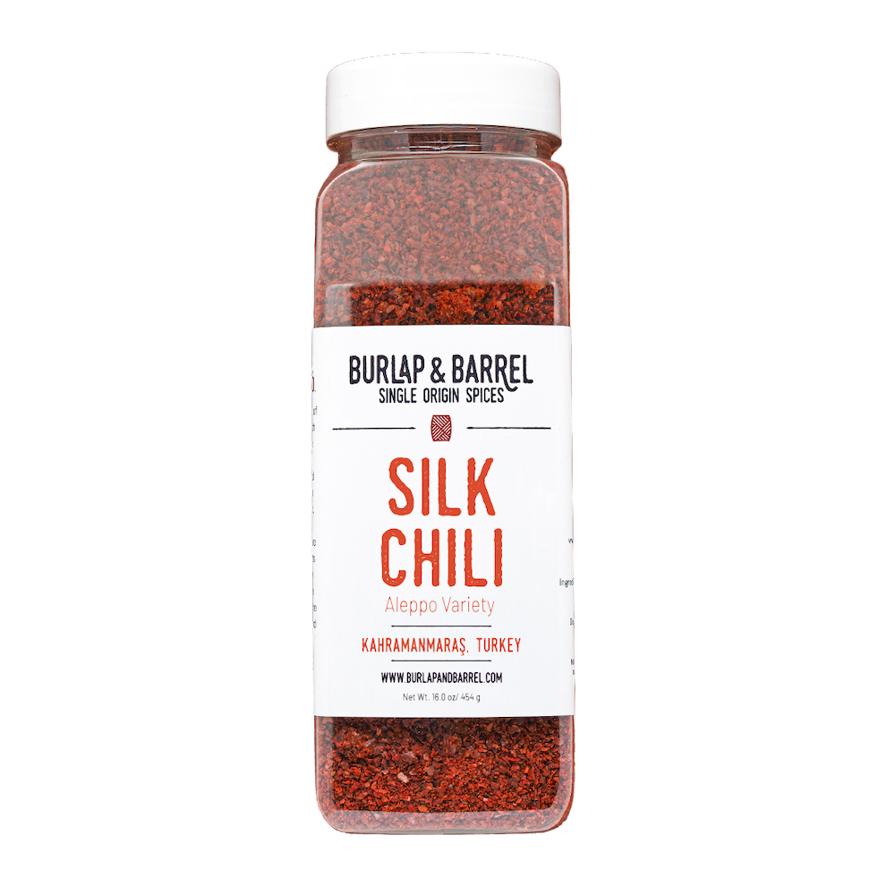 Wholesale Burlap & Barrel Silk Chili Flakes 16oz- Bulk