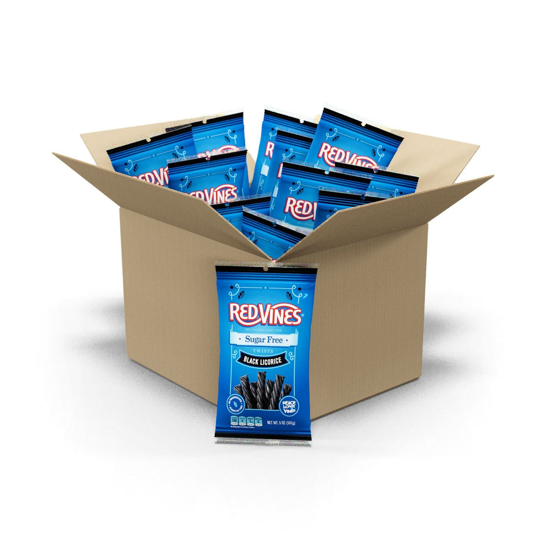 Wholesale Red Vines Sugar Free Black Licorice, Hanging Bag 5 Oz- Bulk